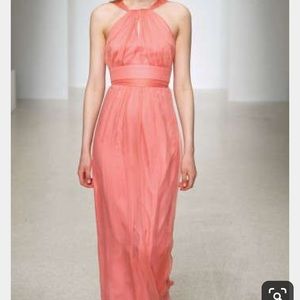 Amsale Crinkle Chiffon Gown